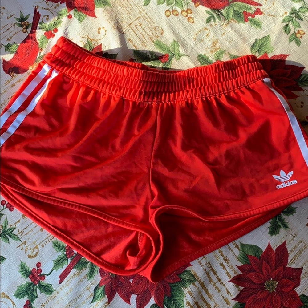 RED ADIDAS SHORTS